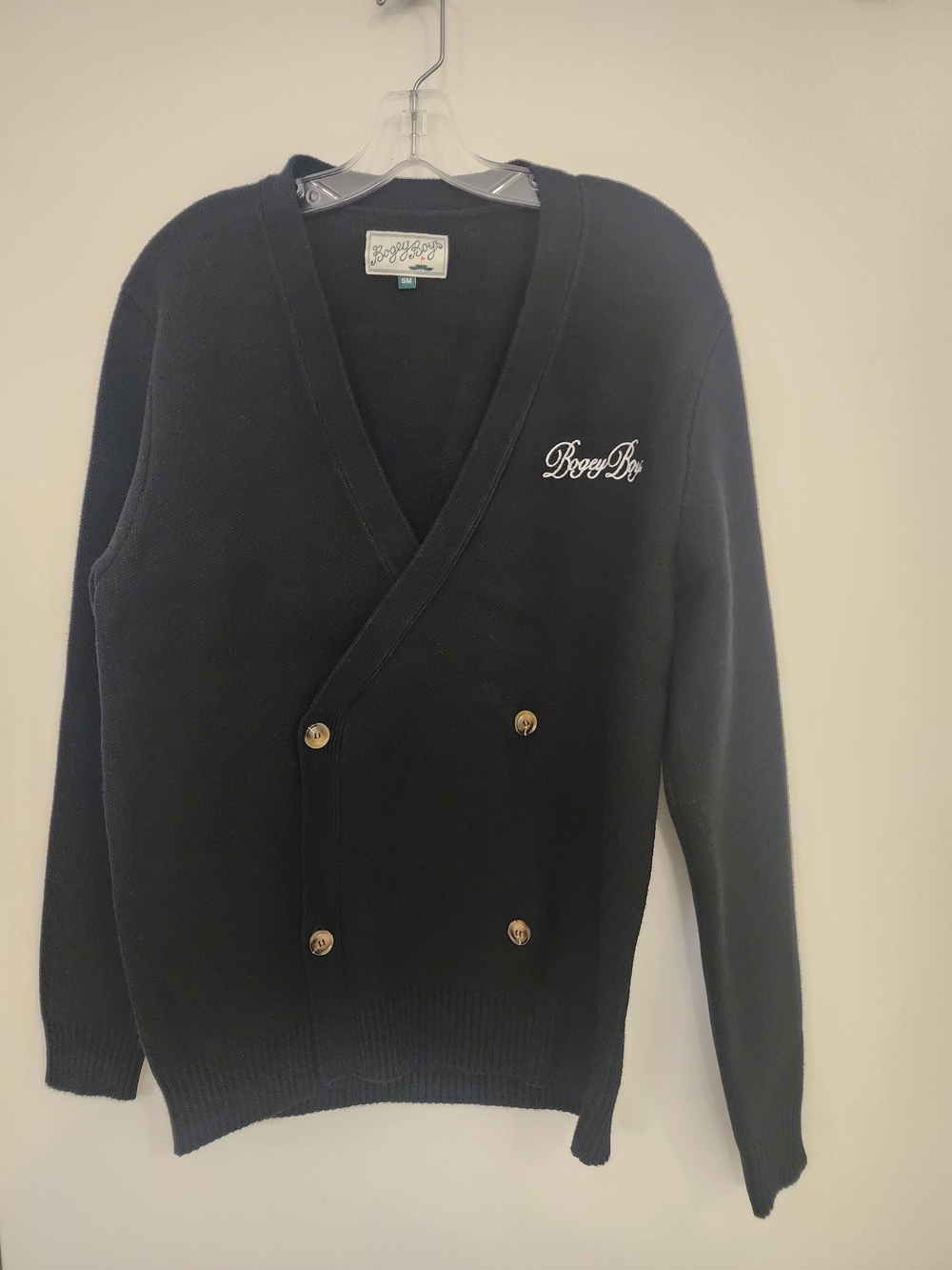 NWOT Black Double-Breasted V-Neck Sweater